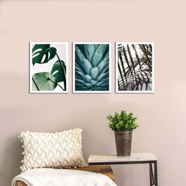 Wallity Cuadro decorativo de MDF multicolor (3 piezas)